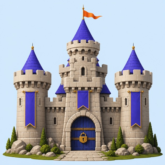 A fortress representing protected member information